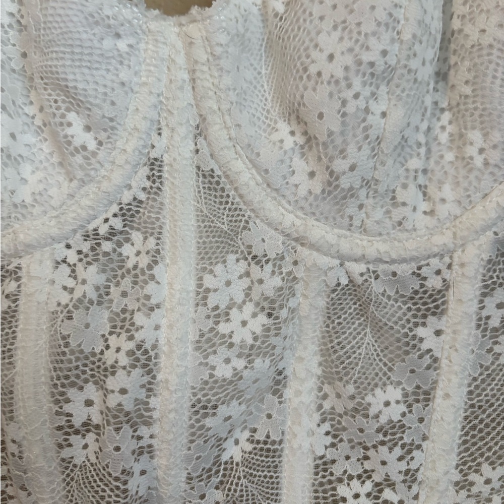 Sweet Victorian Regency Boho Romantic/Coquette/Ren Faire Corset Bustier View 6